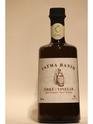FATMA HANIM  Elma Sirkesi 500 ml / Meşe Fıçılarında Doğal Fermantasyon