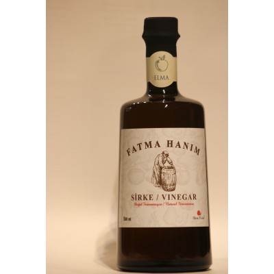 FATMA HANIM  Elma Sirkesi 500 ml / Meşe Fıçılarında Doğal Fermantasyon