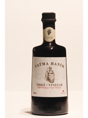 FATMA HANIM Üzüm Sirkesi 500 ml / Meşe Fıçılarında Doğal Fermantasyon