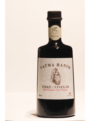 FATMA HANIM Vişne Sirkesi 500 ml / Meşe Fıçılarında Doğal Fermantasyon