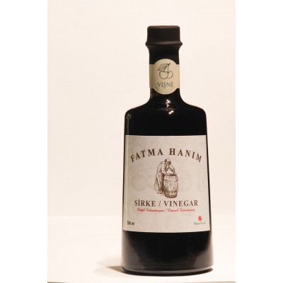 FATMA HANIM Vişne Sirkesi 500 ml / Meşe Fıçılarında Doğal Fermantasyon