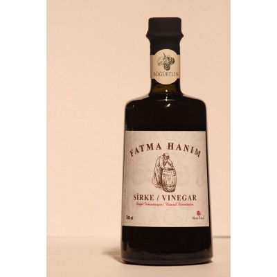 FATMA HANIM  Böğürtlen Sirkesi 500 ml / Meşe Fıçılarında Doğal Fermantasyon